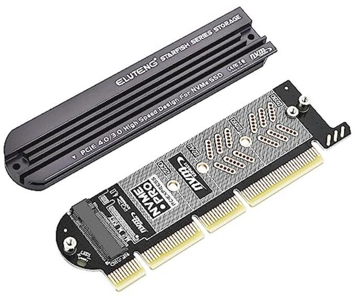 M.2 SSD NVMe naar PCIe 4.0 x4 Uitbreidingskaart met Aluminium Koelsysteem