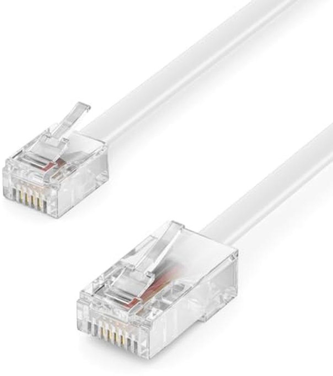 Telefoonkabel RJ11 naar RJ45 - Platte Modulaire Kabel voor Modem, Router en Fax