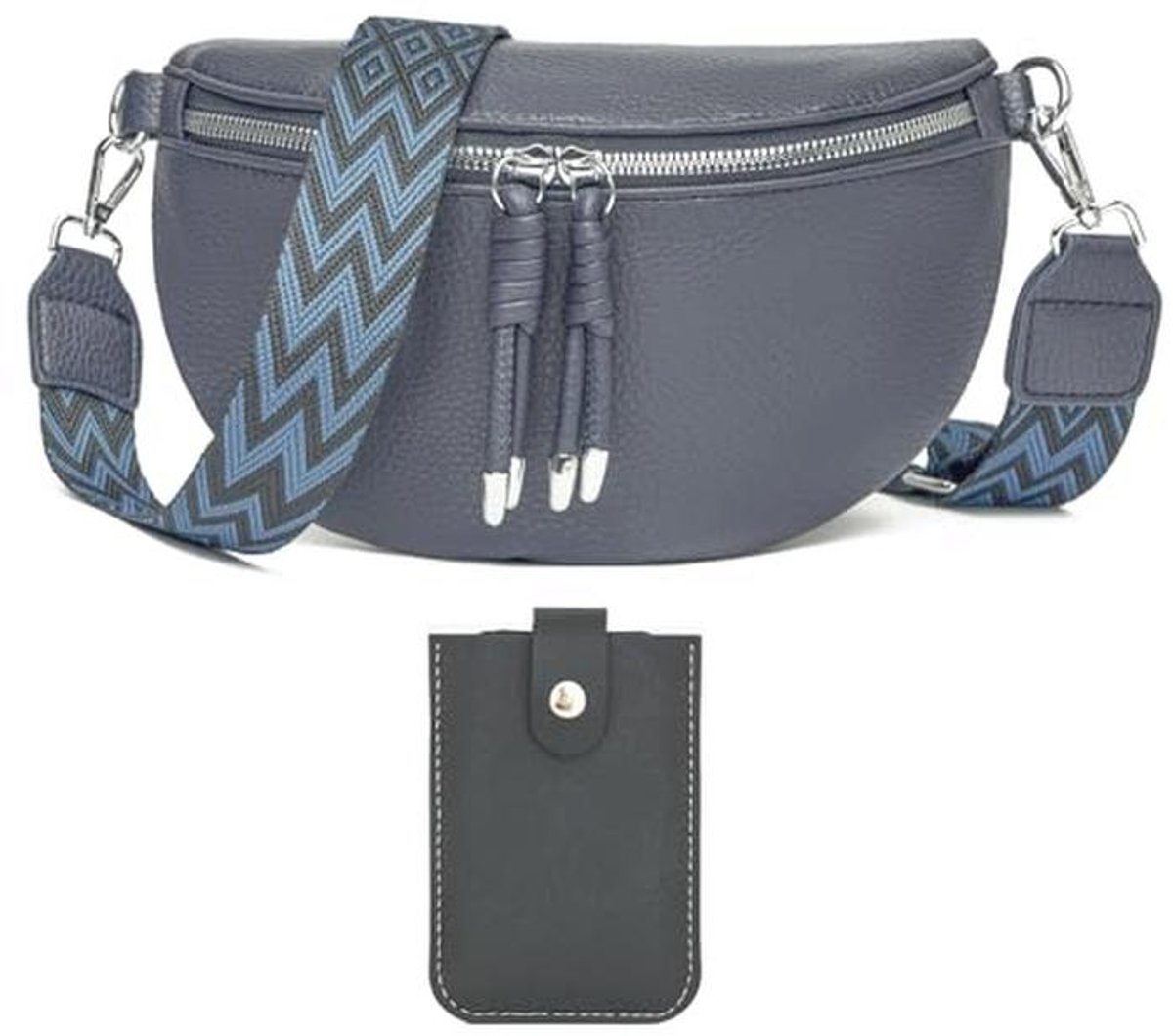 Atgbiem Schoudertas voor dames, zwart, schoudertas, breed, leer, elegant