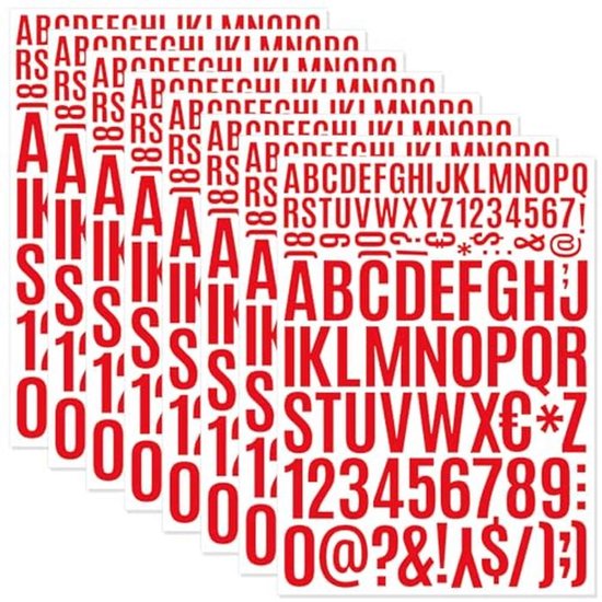 Grevosea 30 vellen vinyl letterstickers, 1,3 cm kleine letterstickers, zelfklevende waterdichte brievenbusnummers en letters plakken op letters voor poster, bord, waterflessen, brievenbus