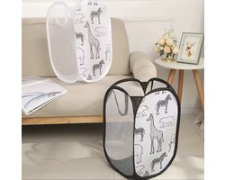 Opvouwbare Wasmand met Dierenprint – 48×30×30 cm – Mesh Wasmand – Lichtgewicht en Ventilerend – Wasmand Kinderen - H4.1