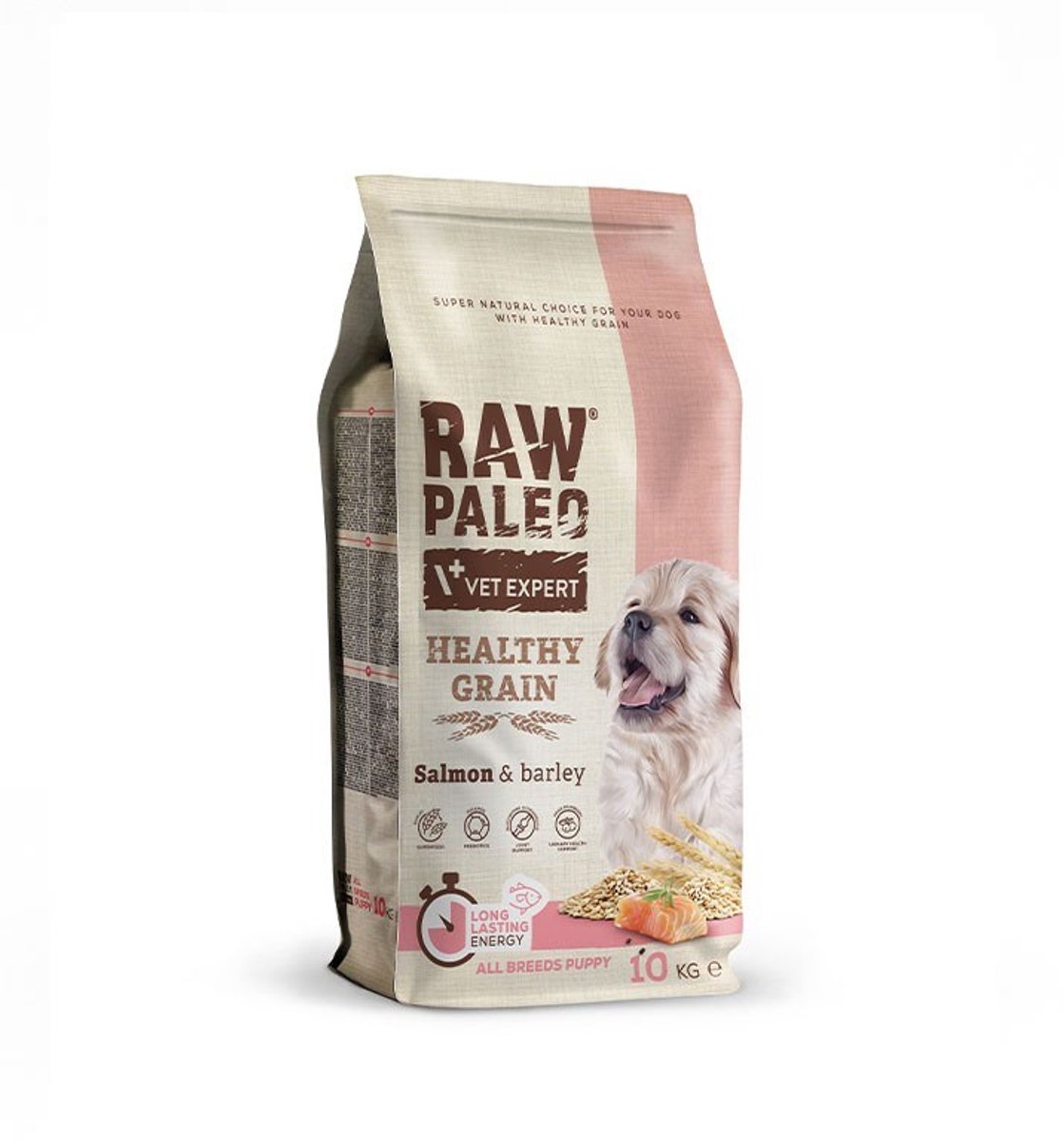 VetExpert Raw Paleo H-G - Droge hondenvoeding - Zalm & gerst - Voor puppy’s - Ondersteunt groei - Gezonde spijsvertering