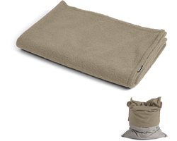 Zitzakhoes ‘Das Kuschelcover’ van bouclé teddy stof, indoor hoes voor zitzak of fauteuil in taupe bruin