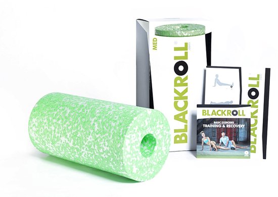 Blackroll MED Foam roller zacht - voor beginners en ouderen - 30 cm - Groen/Wit