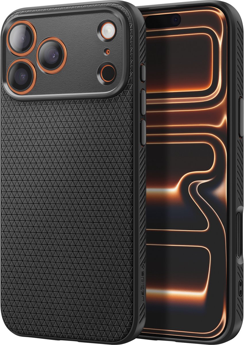 Spigen Liquid Air Backcover geschikt voor iPhone 17 Pro Max – Zwart