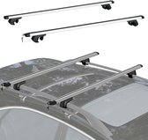 Barres de toit HOMCOM pour voiture - Alliage d'aluminium - 123,5 x 5,5 x 7 cm - Argent