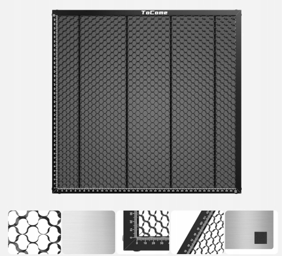 LONGER Honingraat Werkplaat 500×500mm – Lasergraveermachine Accessoire – staal- & Graveerplatform – Snijbescherming & Snelle Rookafvoer – Compatibel met RAY5 5W en andere 400×400mm machines