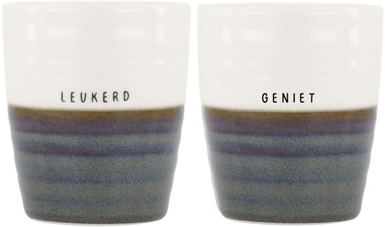 Zusss Set de 2 tasses à café Enjoy/Cute Wit