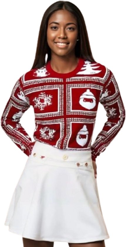 Pulls de Noël - Mauvais pull de Noël - Pull de Noël Adulte - Noël - Pull de Noël Femme - Pull de Noël Homme - Sinterklaas - Pulls de Noël - Cadeau de Noël - Taille L - Couleur Rouge