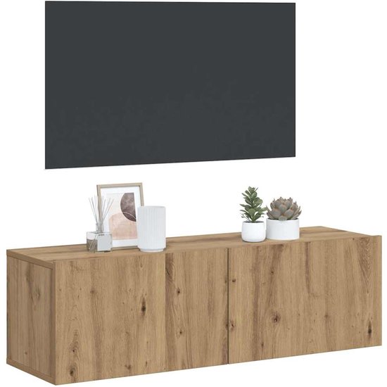 VidaXL Tv-meubel wandgemonteerd 60,5x30x51 cm hout sonoma eikenkleurig