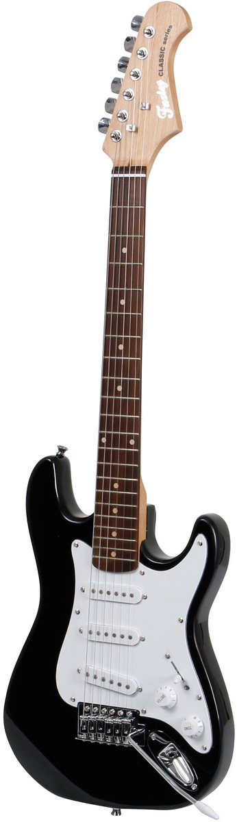 Fazley FST034BK 3/4-formaat elektrische gitaar zwart