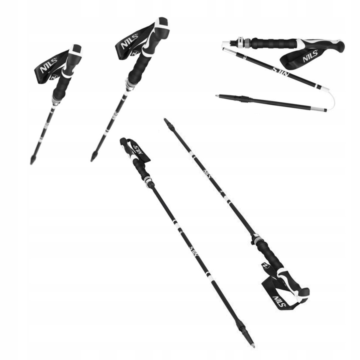 Nils TK8603 Trekkingstokken Nordic Walking, Verstelbaar, Opvouwbaar