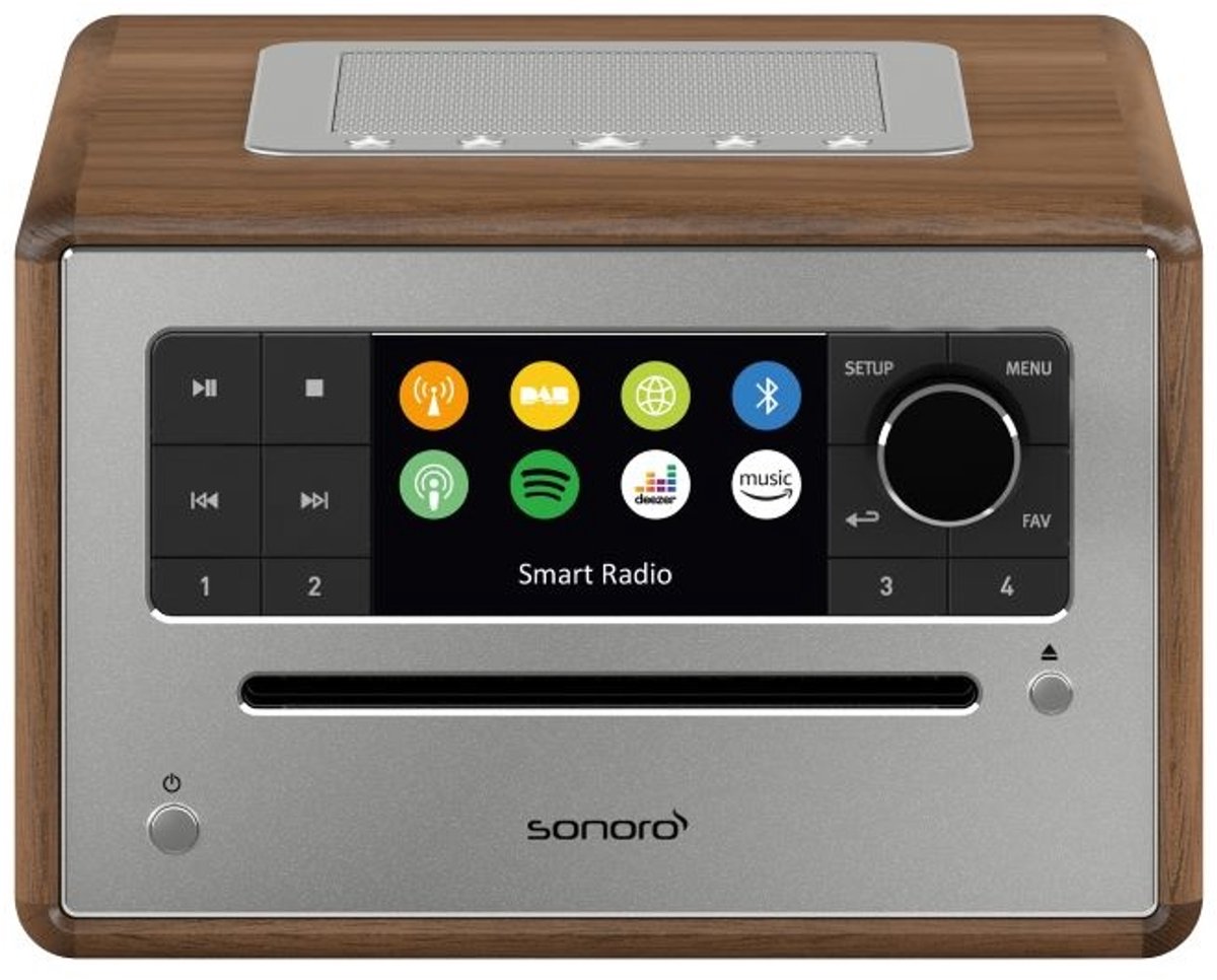 Sonoro Elite 2025 Internet Radio met CD-Speler - walnoot