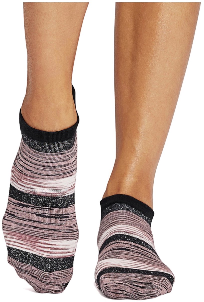 Tavi Savvy Yoga No-Show Grip Socks - Zwart/Rose - 39-43