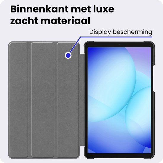 Étui pour tablette noir avec intérieur doux et protection de l'écran.