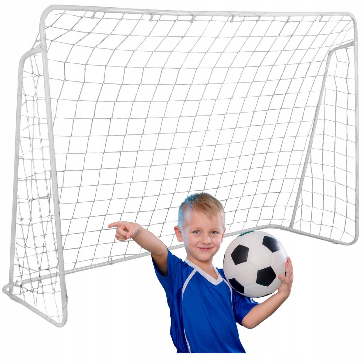 Grote Metalen Voetbaldoel 215x153 cm - Draagbaar Trainingsdoel