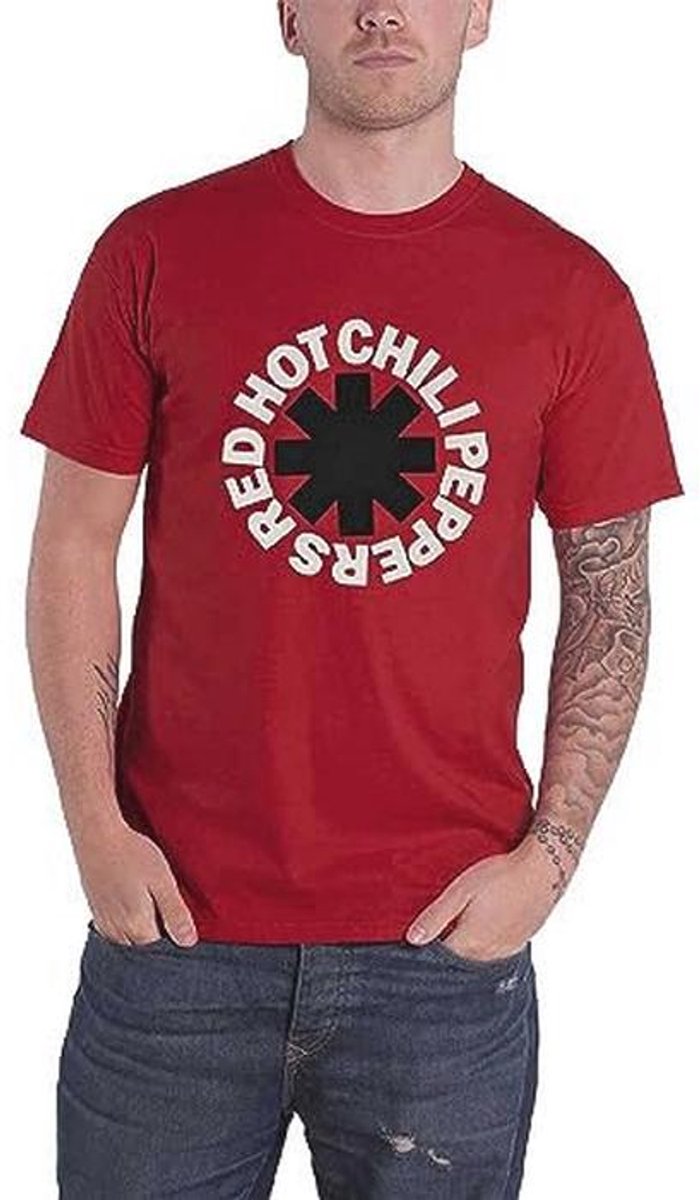 Unisex T-Shirt met Klassiek Asterisk Ontwerp in Rood