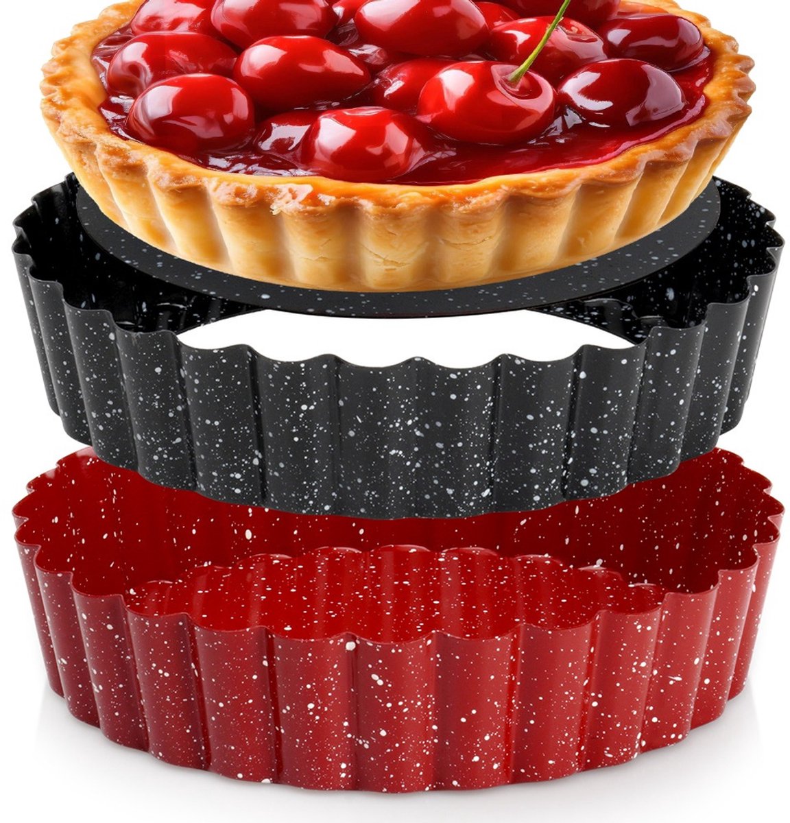 Taartvorm Graniet met Afneembare Bodem 12 cm 2 stuks - Cakevorm - Bakvorm - Bakplaat