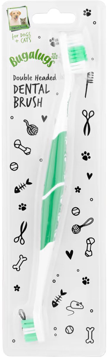 Bugalugs dubbelzijdige tandenborstel - Dierentandenborstel - Voor honden en katten - Gebitsverzorging