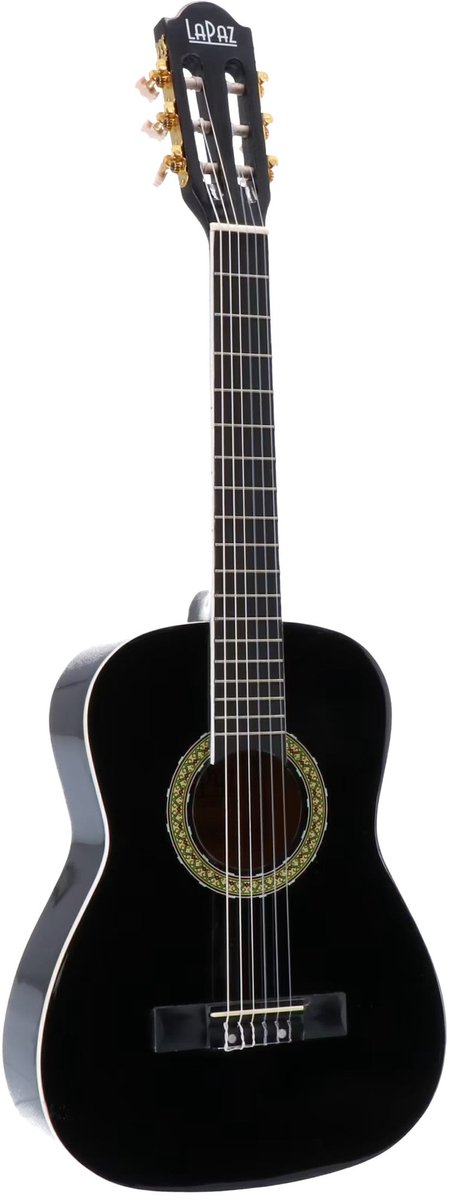 LaPaz 002 BK 1/2 klassieke gitaar zwart
