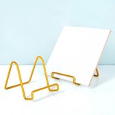Présentoir Doré Pour Livre, Photo, Bol - Support Chevalet De Rangement - Hauteur 15 Cm - Installation Facile
