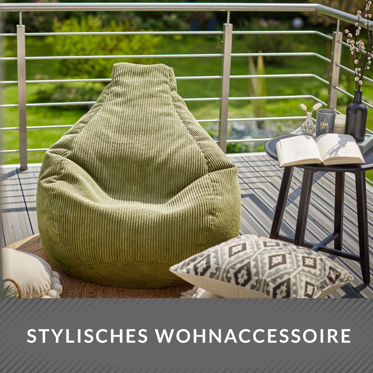 Wigiwama Zitzak Stoel Peppermint Green 50x70x80 cm | My Little Carpet