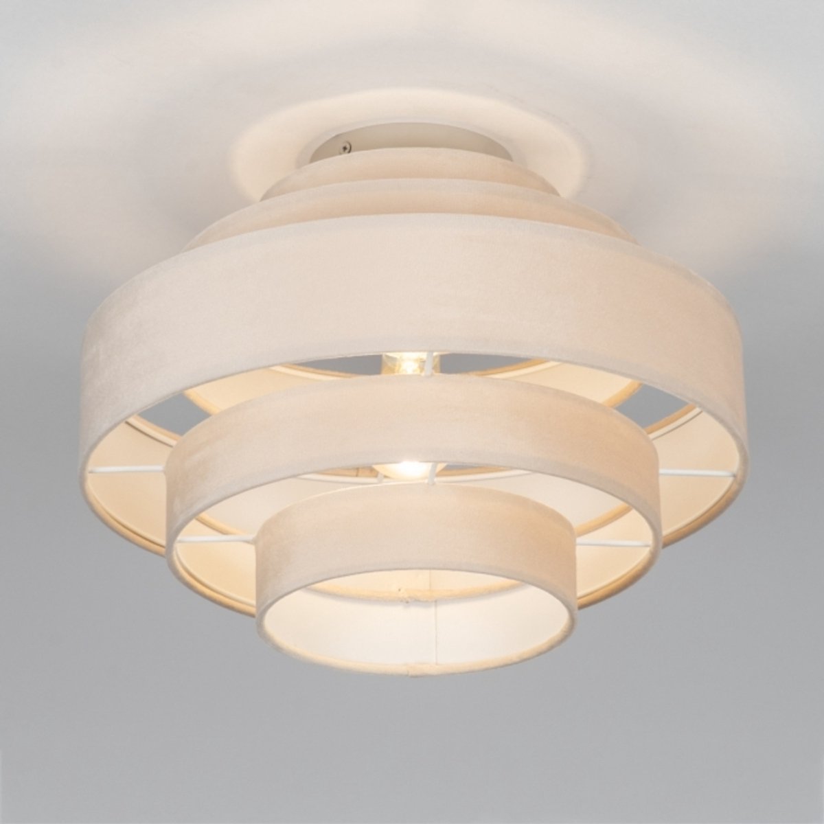 Lumidora Plafondlamp 75422 - Plafonniere - POLIGNANO - E27 - Beige - Metaal - ⌀ 40 cm