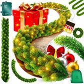 KESSER® Kerstguirlande realistisch & vol – LED Guirlande sfeervolle kerstdecoratie voor binnen en buiten