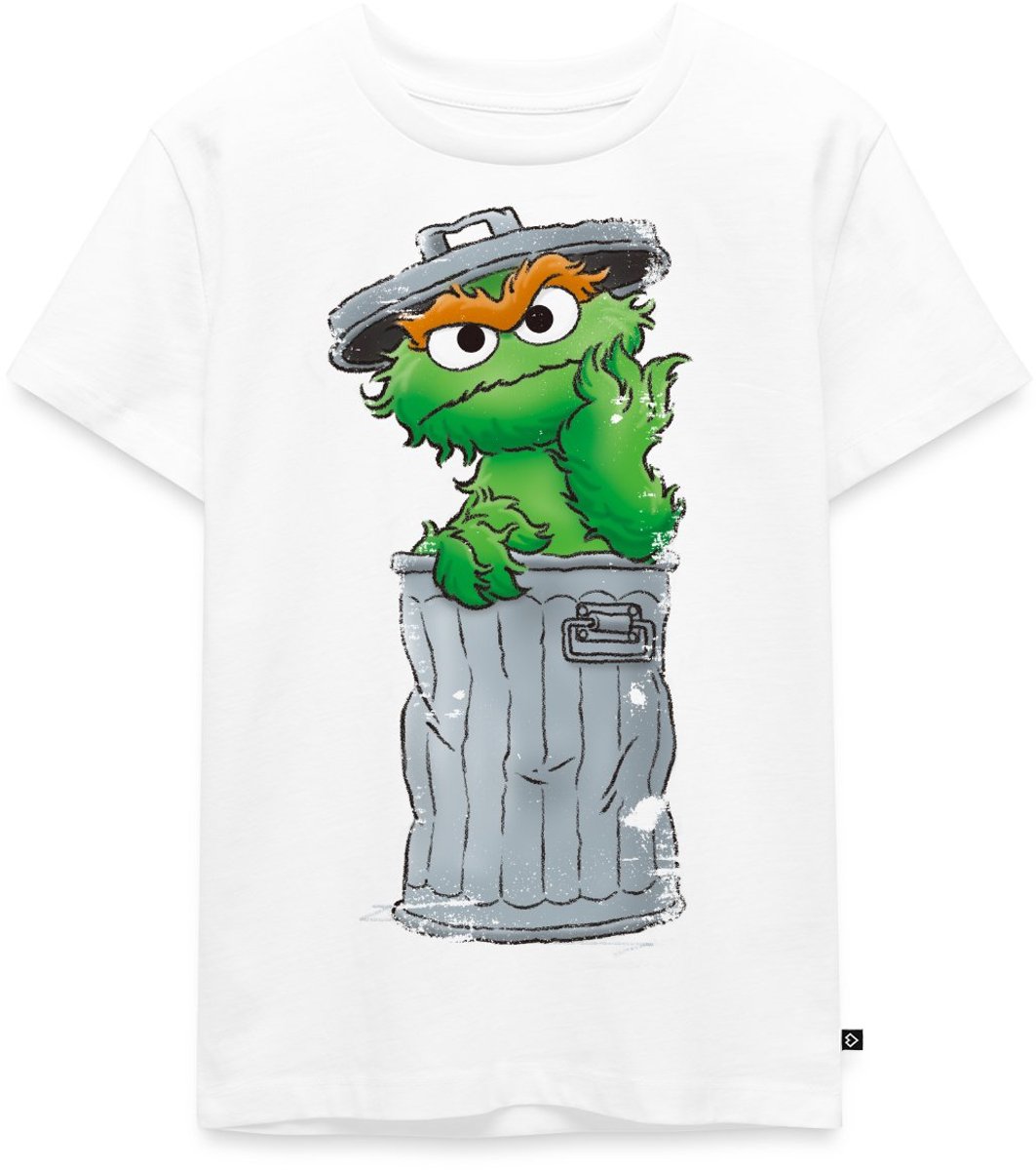 Sesamstraat Oscar Vuilnisbak Premium T Shirt Kinderen