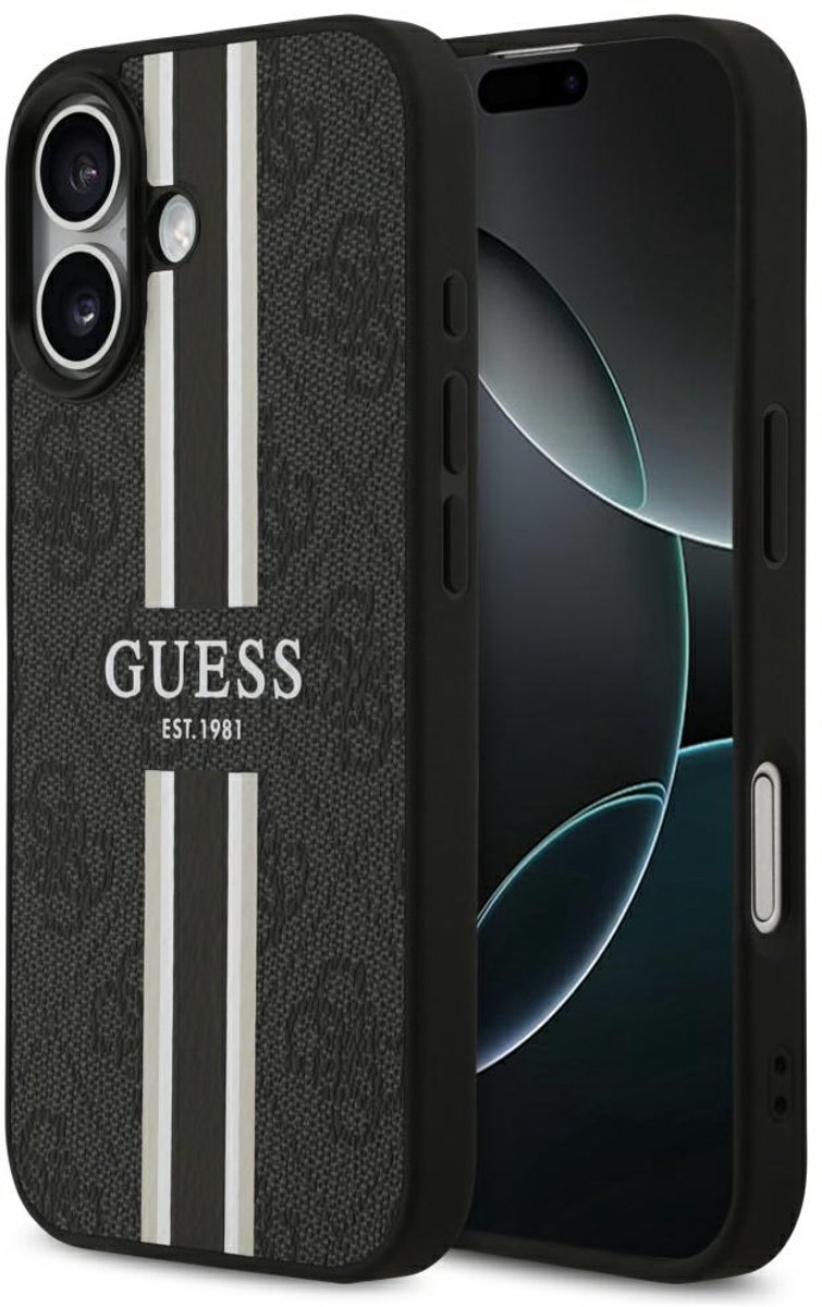 Guess Case 4G Bedrukte Strepen Magsafe Voor Iphone 17 Pro Lux Cover