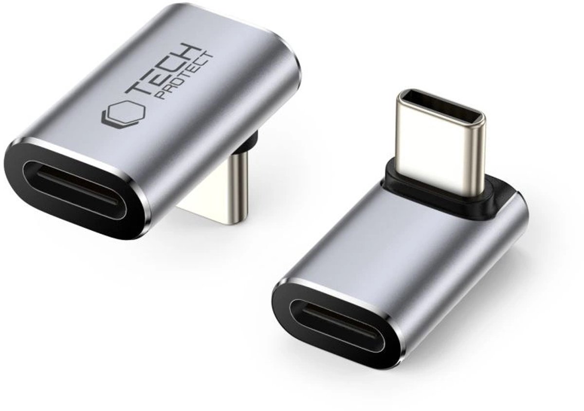 Tech-Protect Hoekige Usb-C-Adapter Voor Telefoons, Tablets, Laptops