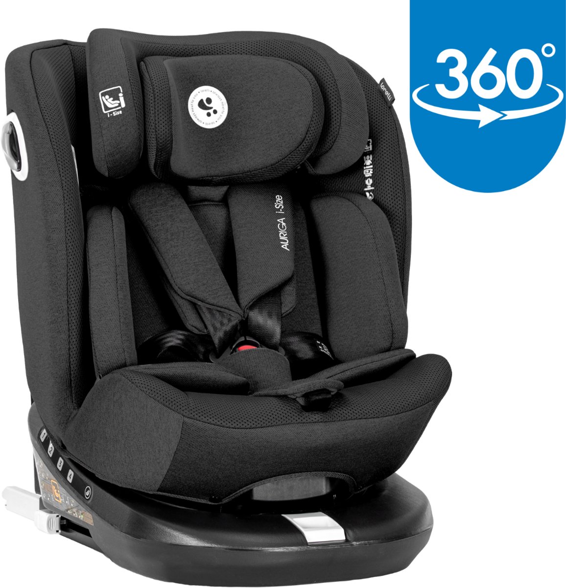 Lorelli Auriga Black 40-150 cm 360° i-Size Autostoel