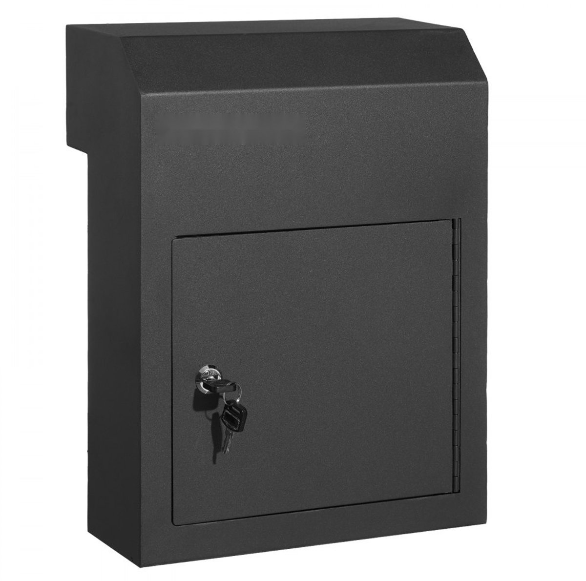Doorvoerbrievenbus voor deur - Inbouwbrievenbus - Stalen behuizing - Met slot en 2 sleutels - Voor deurdikte 43 mm - Afmetingen 304x150x405 mm - Zwart