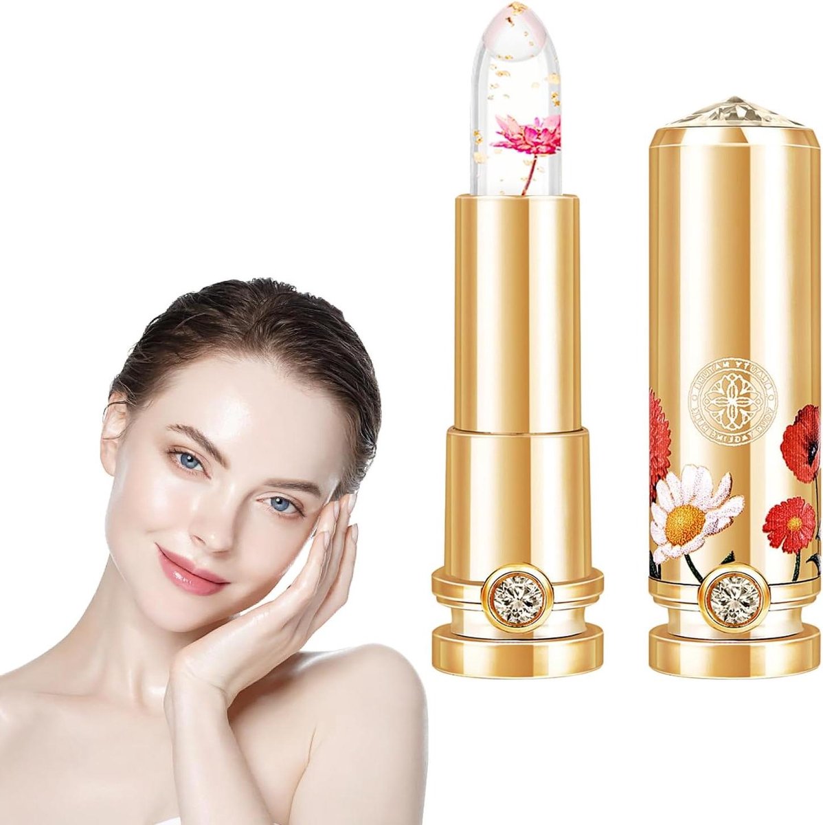 EGoods - Kleurveranderende lippenstift met bloemenmotief en langdurige hydratatie