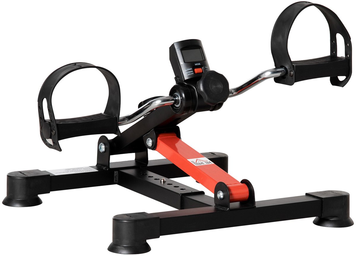 HOMCOM Mini Hometrainer - Staal - 43x40x34,5cm - Zwart - HOMCOM - €41,12