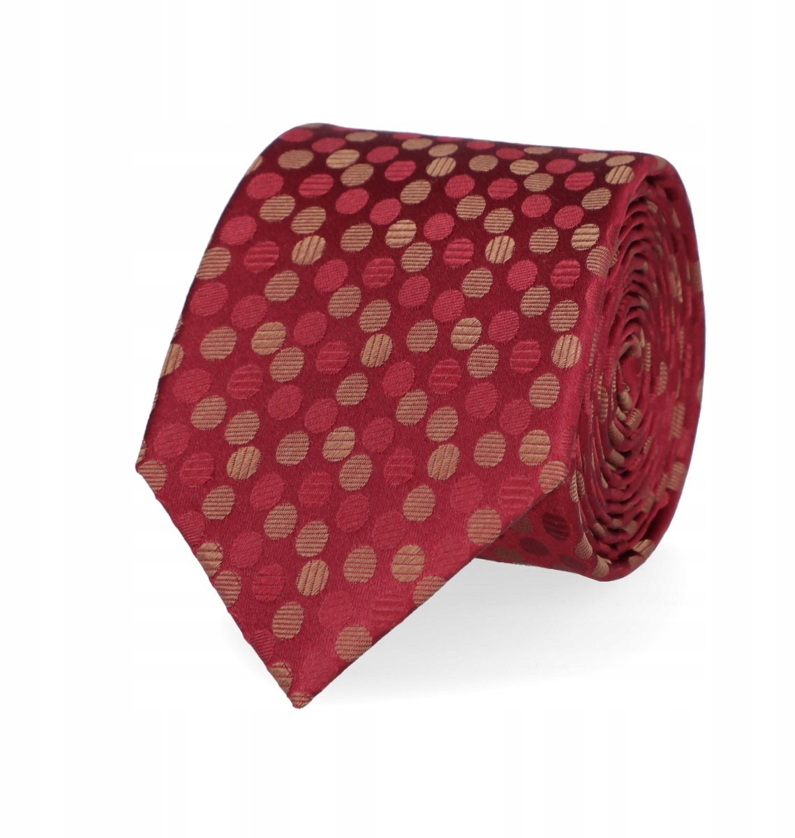 Lancerto Heren Zijden Stropdas Bordo met Stippen - Elegant & Stijlvol