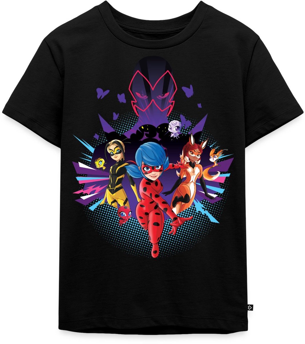 Miraculous Ladybug Superhelden vs Havikmot Premium T Shirt Kinderen