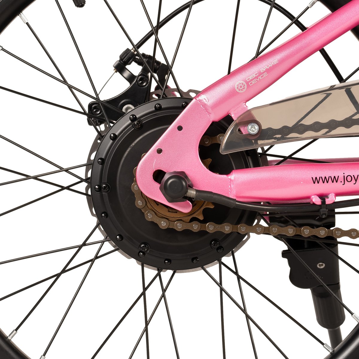 JOYSTAR 20 Inch Elektrische Kinder Mountainbike - 250W E-Bike voor Kinderen (7+ Jaar) - 25 km Actieradius - Met Verwijderbare Accu & Schijfremmen – Spaakwiel - Roze thumbnail 4