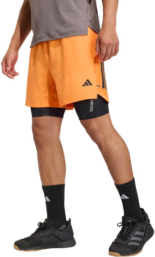 adidas Performance D4T PrimeLift 3 STRIPES SHORT - Homme - Orange