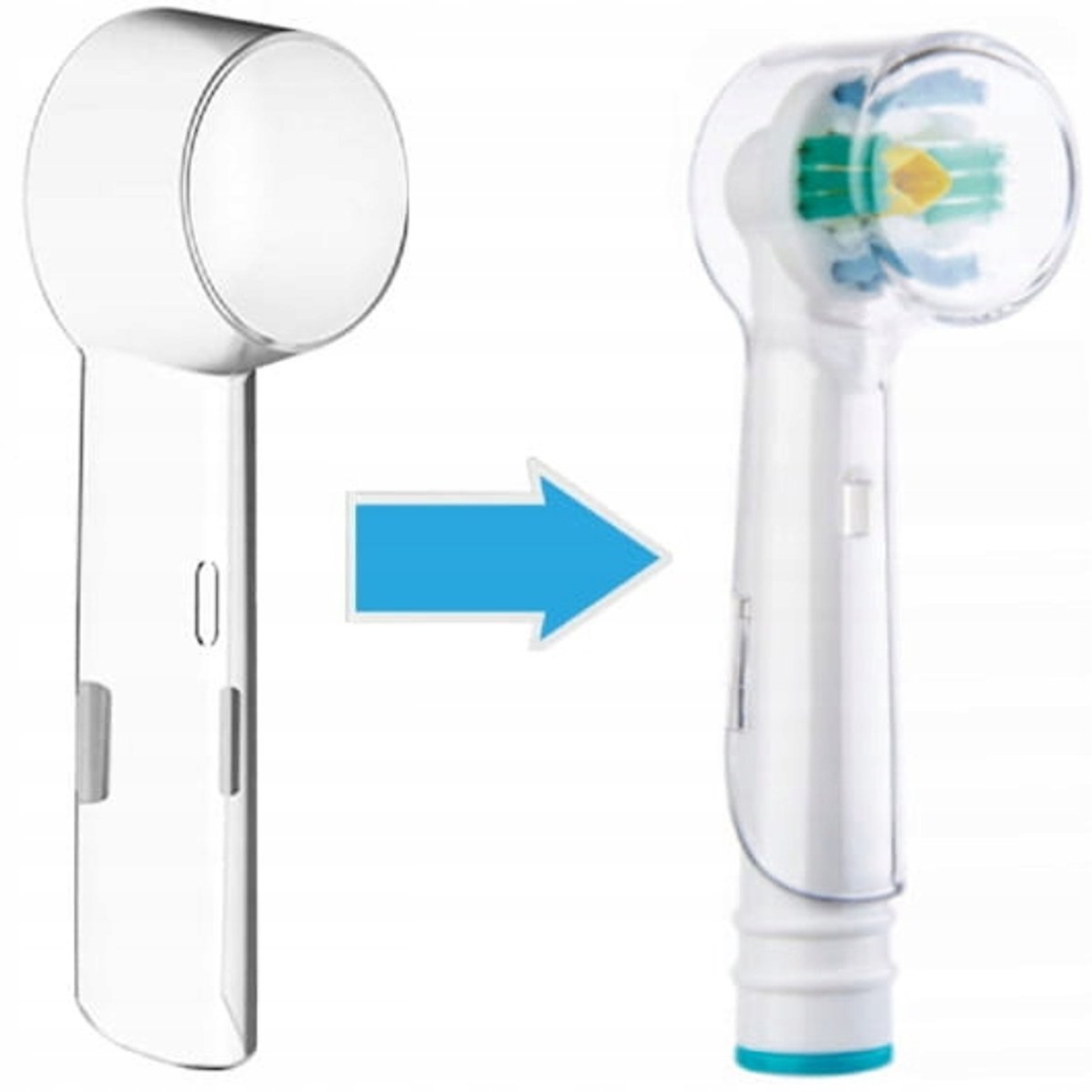 Beschermhoesje voor Oral-B opzetborstels - Transparant
