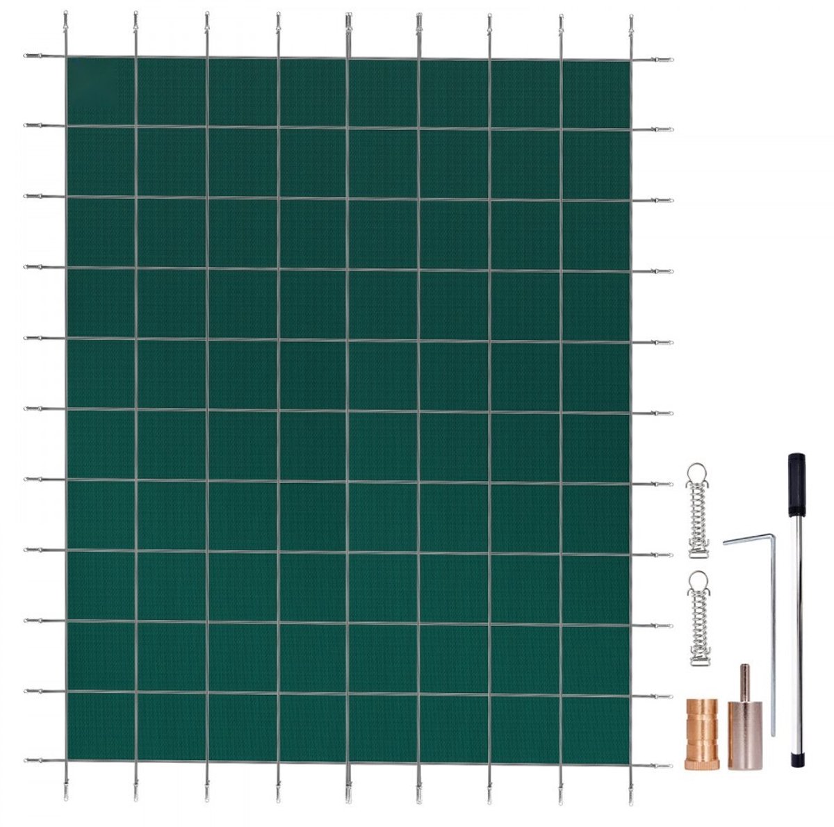 Zwembadhoes - Afdekzeil Winter - Rechthoekig - 4,87 x 9,75 m - Weerbestendig - Voor Alle Soorten Zwembaden - Buiten - Groen