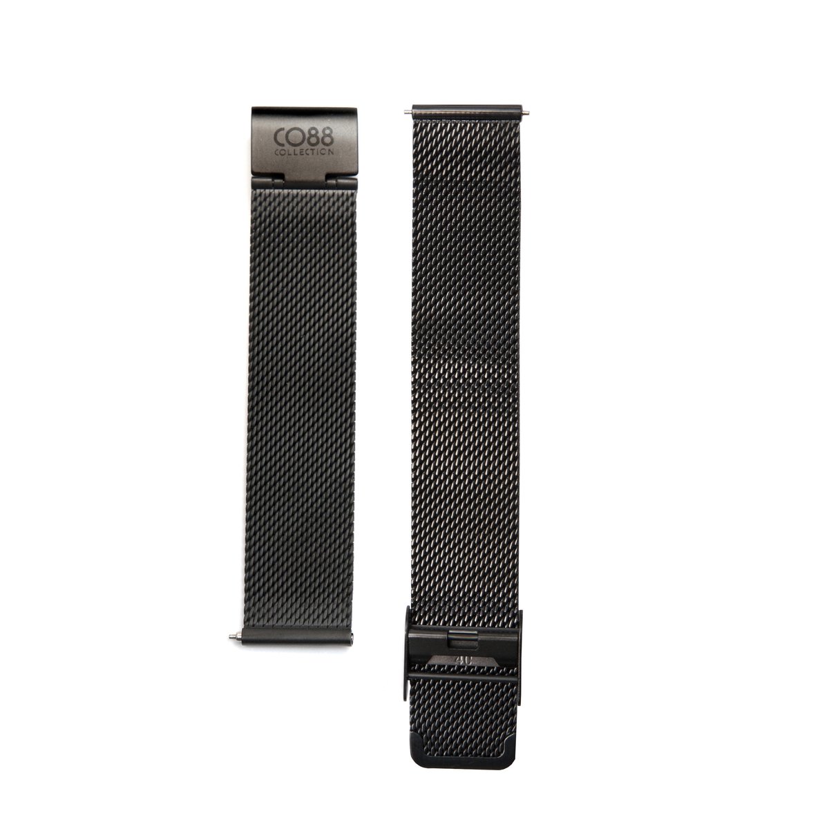 CO88 Collection Horlogeband 8CS-30004 Mesh - 18 mm - Milanese Horlogebandje - Zwart