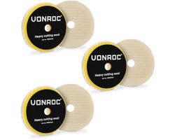 VONROC Wollen Polijstschijven - Ø 125mm – 3 stuks