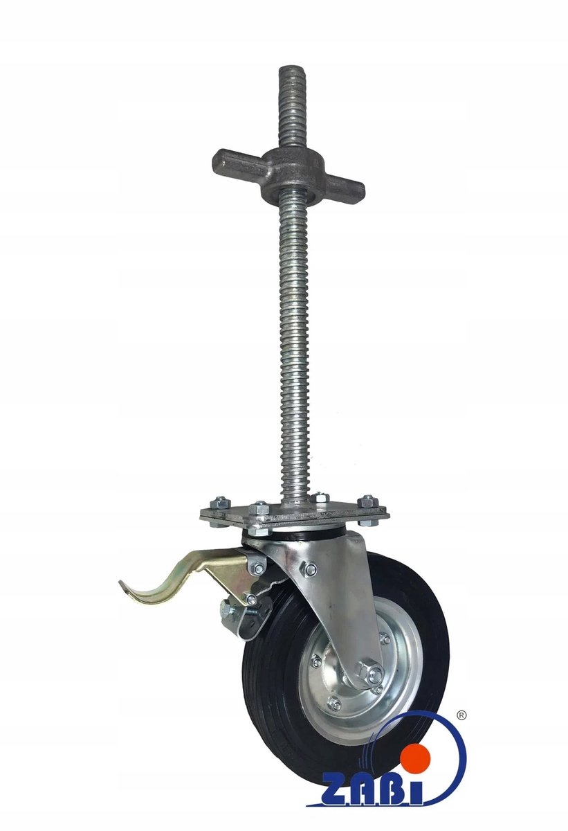 Zabi Zwenkwiel met Rem 200mm voor Steigers - 220kg Belasting