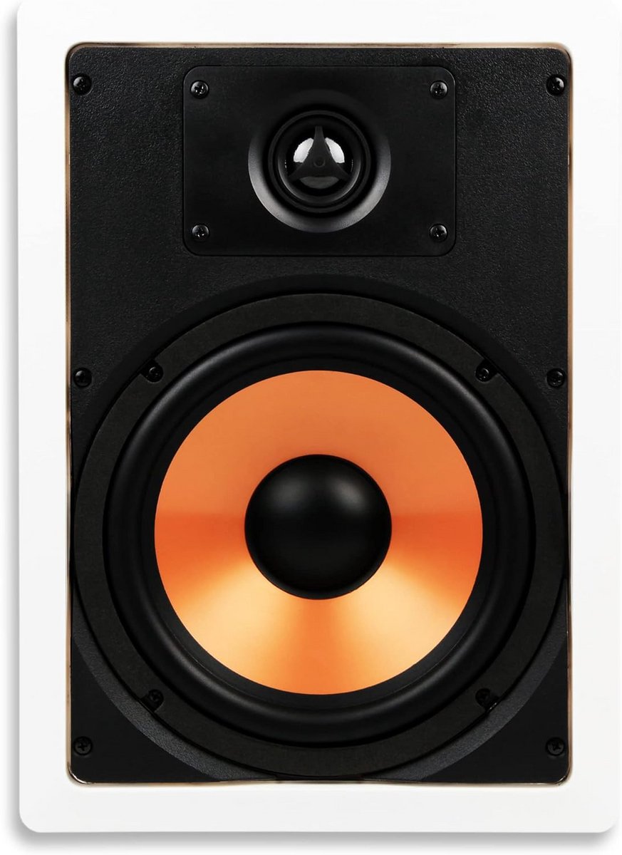 Inbouwluidspreker 2-Weg Wit voor Thuisbioscoop of Hele Huis Audio - 8 Inch Woofer