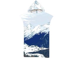 LOMTRATS Sneldrogende surfponcho, omkleedhanddoek, badjas met capuchon voor volwassenen (heren en dames). Ideaal voor zwemmen, het strand, surfen, duiken, thuis, warmwaterbronnen en baden, Adult-M