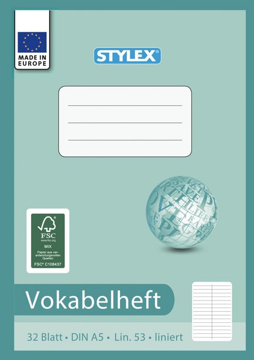 Woordenboek A5 - 32 gelinieerde vellen voor school en leren