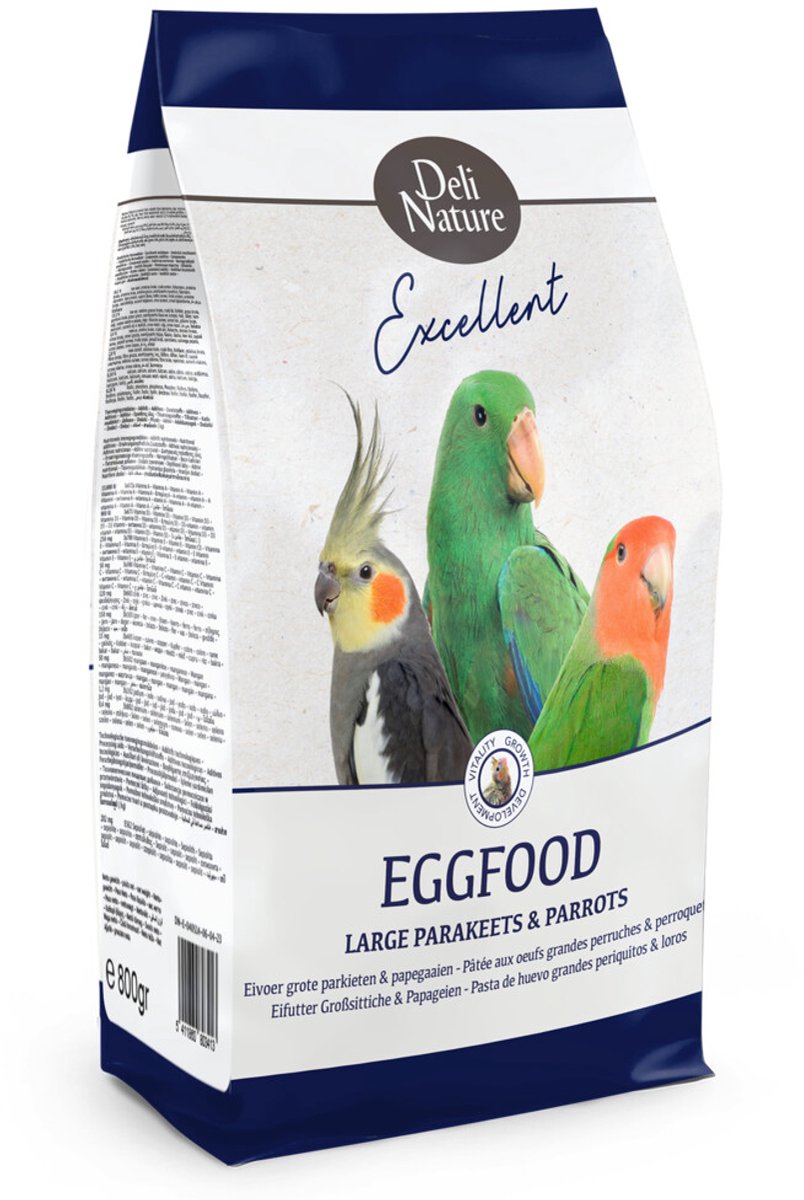 Deli Nature Eivoer Grote Parkieten & Papegaaien Vet - 10 kg