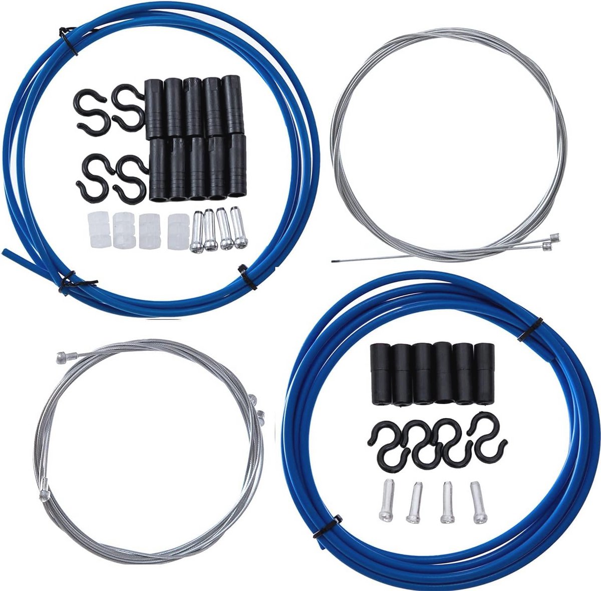 Universele 2-in-1 rem- en schakelkabelset voor MTB en straat - 4 mm/5 mm, waterdicht IPX4, versterkt staal, 3000 cycli