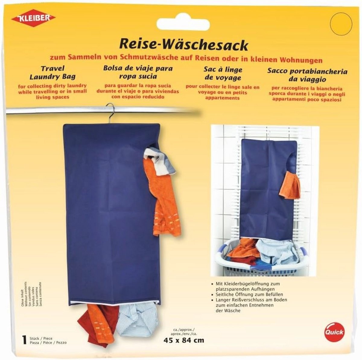 Reiswaszak Blauw - Ruimtebesparende Oplossing voor Vuilwas
